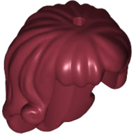 LEGO® los onderdeel Haar in kleur Donkerrood 18842