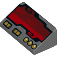 LEGO® Dakpan met Motief Donker Blauwachtig Grijs 85984pb077