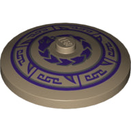 LEGO® onderdeel Schaal met Motief Donker Geelbruin 3960pb031