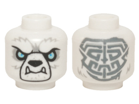LEGO® los onderdeel Hoofd in kleur Wit 3626pb1255