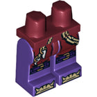 LEGO® los onderdeel Benen met Motief Donkerrood 970c89pb01