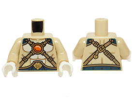 LEGO® los onderdeel Lijf met Motief Geelbruin 973pb1834c01
