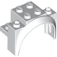 LEGO® los onderdeel Spatbord in kleur Wit 18974