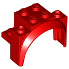 LEGO® los onderdeel Spatbord in kleur Rood 18974