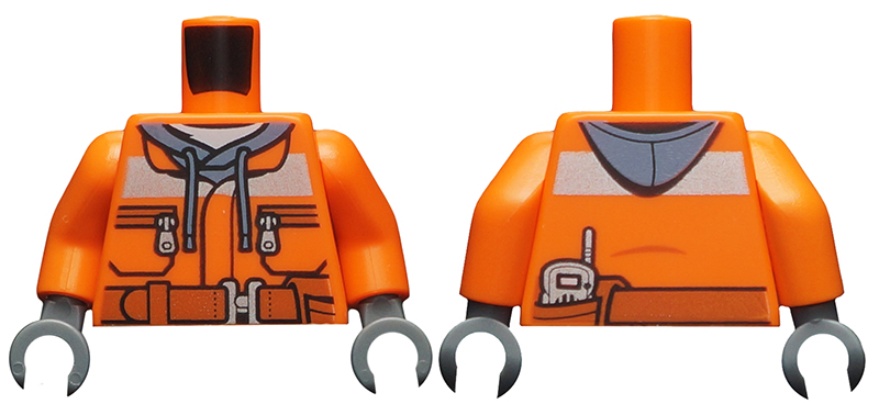 LEGO® los onderdeel Lijf met Motief Oranje 973pb1895c01