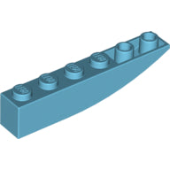 Plaatje in Gallery viewer laden, LEGO® los onderdeel Dakpan Gebogen Medium Azuurblauw 42023