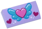 LEGO® Dakpan Gebogen met Motief Lavendel 88930pb051
