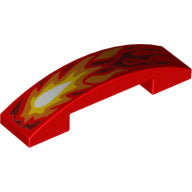 Plaatje in Gallery viewer laden, LEGO® onderdeel Dakpan Gebogen met Motief Rood 93273pb040