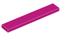 Plaatje in Gallery viewer laden, LEGO® los onderdeel Tegel Algemeen in kleur Magenta 6636