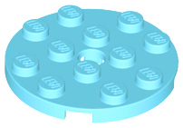 LEGO® los onderdeel Plaat Rond Medium Azuurblauw 60474