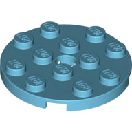 LEGO® los onderdeel Plaat Rond Medium Azuurblauw 60474