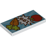 LEGO® los onderdeel Tegel met Motief Wit 87079pb0197