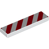 Plaatje in Gallery viewer laden, LEGO® los onderdeel Tegel met Motief in kleur Wit 2431p02