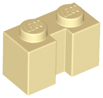 LEGO® los onderdeel Steen Aangepast in kleur Geelbruin 4216