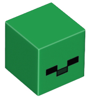 LEGO® los onderdeel Hoofd Aangepast Groen 19729pb005