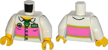 Plaatje in Gallery viewer laden, LEGO® los onderdeel Lijf met Motief Wit 973pb1935c01