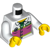 LEGO® los onderdeel Lijf met Motief Wit 973pb1935c01