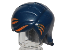 Plaatje in Gallery viewer laden, LEGO® los onderdeel Haar in kleur Donkerblauw 18858pb01