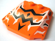 Plaatje in Gallery viewer laden, LEGO® los onderdeel Wig met Motief Oranje 45677pb078