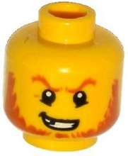 Plaatje in Gallery viewer laden, LEGO® los onderdeel Hoofd in kleur Geel 3626pb1291