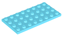 LEGO® los onderdeel Plaat Algemeen Medium Azuurblauw 3035