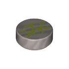 LEGO® los onderdeel Tegel Rond met Motief Zilver 98138pb029