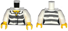 Plaatje in Gallery viewer laden, LEGO® los onderdeel Lijf met Motief Wit 973pb1887c01