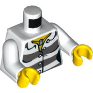 Plaatje in Gallery viewer laden, LEGO® los onderdeel Lijf met Motief Wit 973pb1887c01