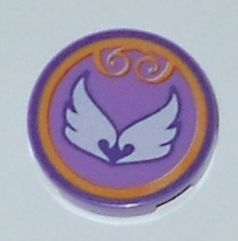 LEGO® Tegel Rond met Motief Medium Lavendel 14769pb030