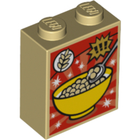 LEGO® los onderdeel Steen met Motief Geelbruin 3245cpb035