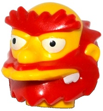 Plaatje in Gallery viewer laden, LEGO® los onderdeel Hoofd Aangepast in kleur Geel 19679pb01