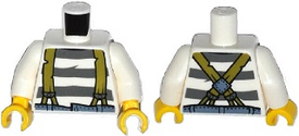 LEGO® los onderdeel Lijf met Motief Wit 973pb1909c01