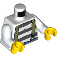LEGO® los onderdeel Lijf met Motief Wit 973pb1909c01