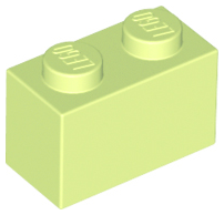 LEGO® los onderdeel Steen in kleur Geelachtig Groen 3004