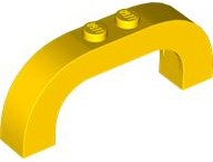 Plaatje in Gallery viewer laden, LEGO® los onderdeel Steen Boog in kleur Geel 6183