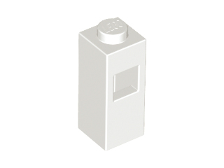 LEGO® los onderdeel Steen Aangepast in kleur Wit 15444