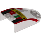 LEGO® Voorruit met Motief Doorzichtig Zwart 18973pb02