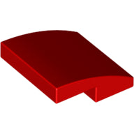 LEGO® los onderdeel Dakpan Gebogen in kleur Rood 15068