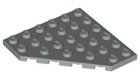 LEGO® los onderdeel Wig Plaat in kleur Lichtgrijs 6106