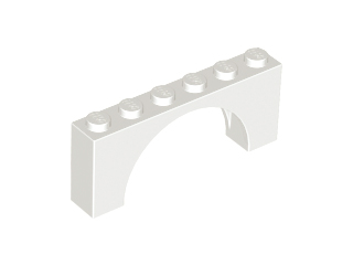 LEGO® los onderdeel Steen Boog in kleur Wit 15254