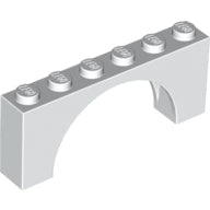 Plaatje in Gallery viewer laden, LEGO® los onderdeel Steen Boog in kleur Wit 15254