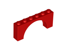 Plaatje in Gallery viewer laden, LEGO® los onderdeel Steen Boog in kleur Rood 15254
