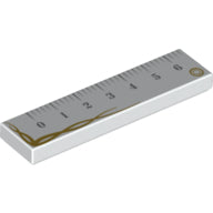 Plaatje in Gallery viewer laden, LEGO® los onderdeel Tegel met Motief in kleur Wit 2431pb370
