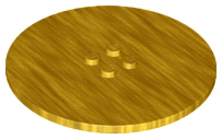 LEGO® los onderdeel Tegel Rond in kleur Parel Goud 6177