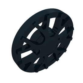 LEGO® los onderdeel Wiel Accessoire in kleur Zwart 18979b