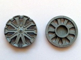 LEGO® los onderdeel Wiel Accessoire in kleur Zilver 18979a