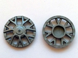 LEGO® los onderdeel Wiel Accessoire in kleur Zilver 18979b