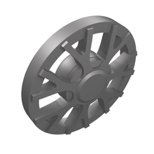 Plaatje in Gallery viewer laden, LEGO® los onderdeel Wiel Accessoire in kleur Zilver 18979b
