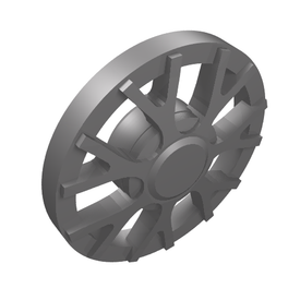 LEGO® los onderdeel Wiel Accessoire in kleur Zilver 18979b