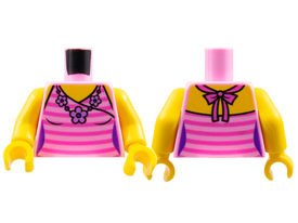 LEGO® los onderdeel Lijf met Motief Fel Roze 973pb1978c01